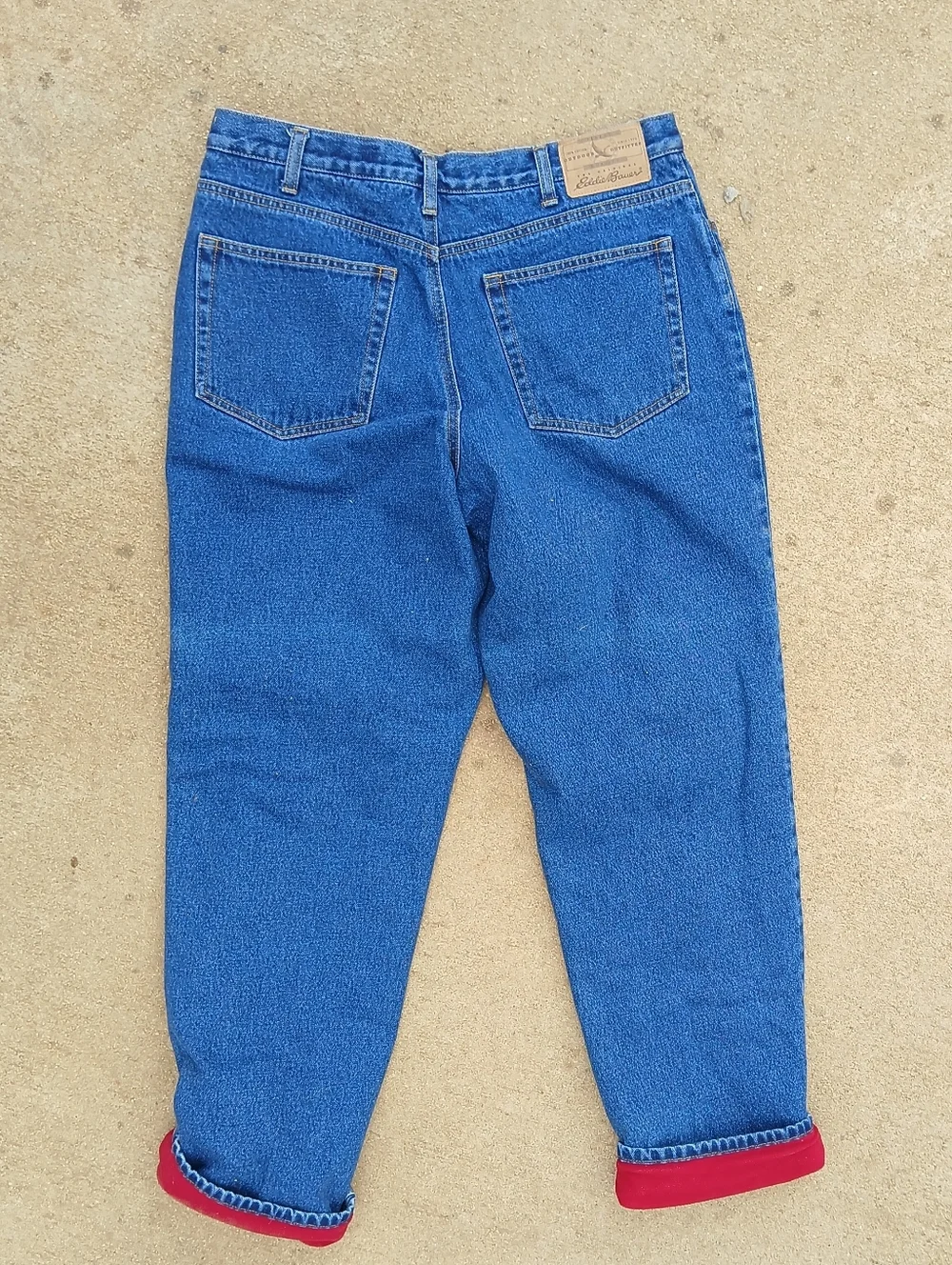 Vintage Eddie Bauer Flannel Lined Jeans 34x32